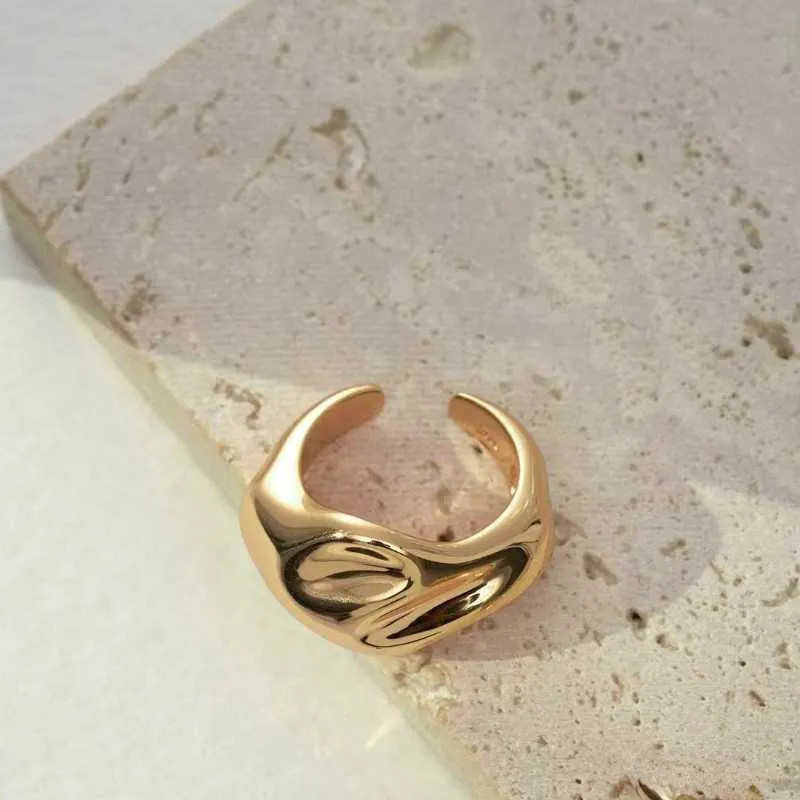 Gold Over Silver Open Ring