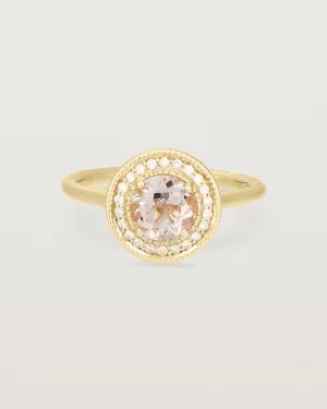 Imogen Halo Ring | Morganite & Diamonds