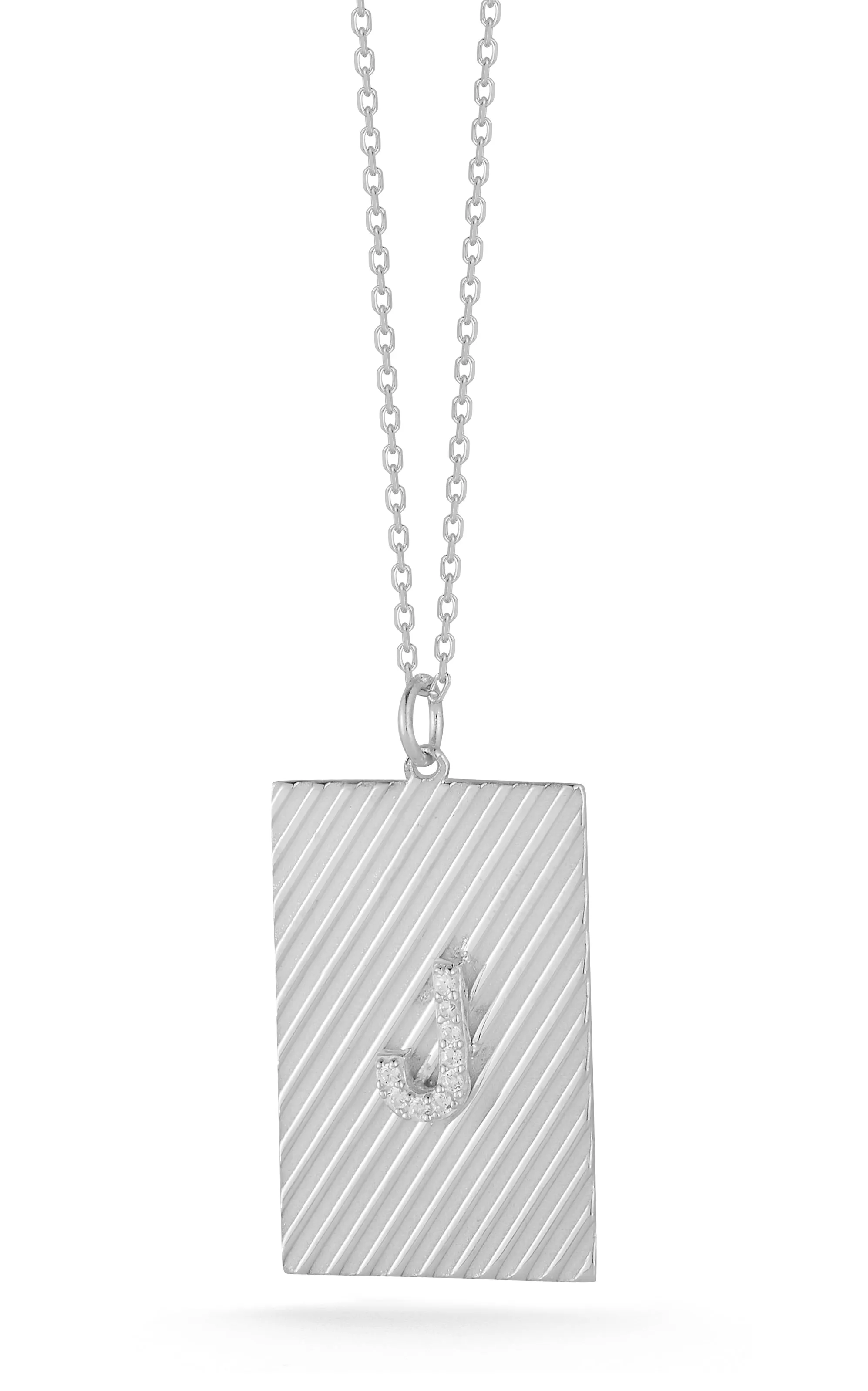 Initial Dog Tag Necklace