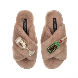 Laines London Bubbles Darling Toffee Slippers