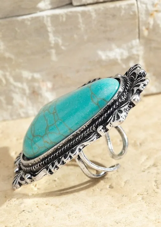 Large Stone Cuff Ring