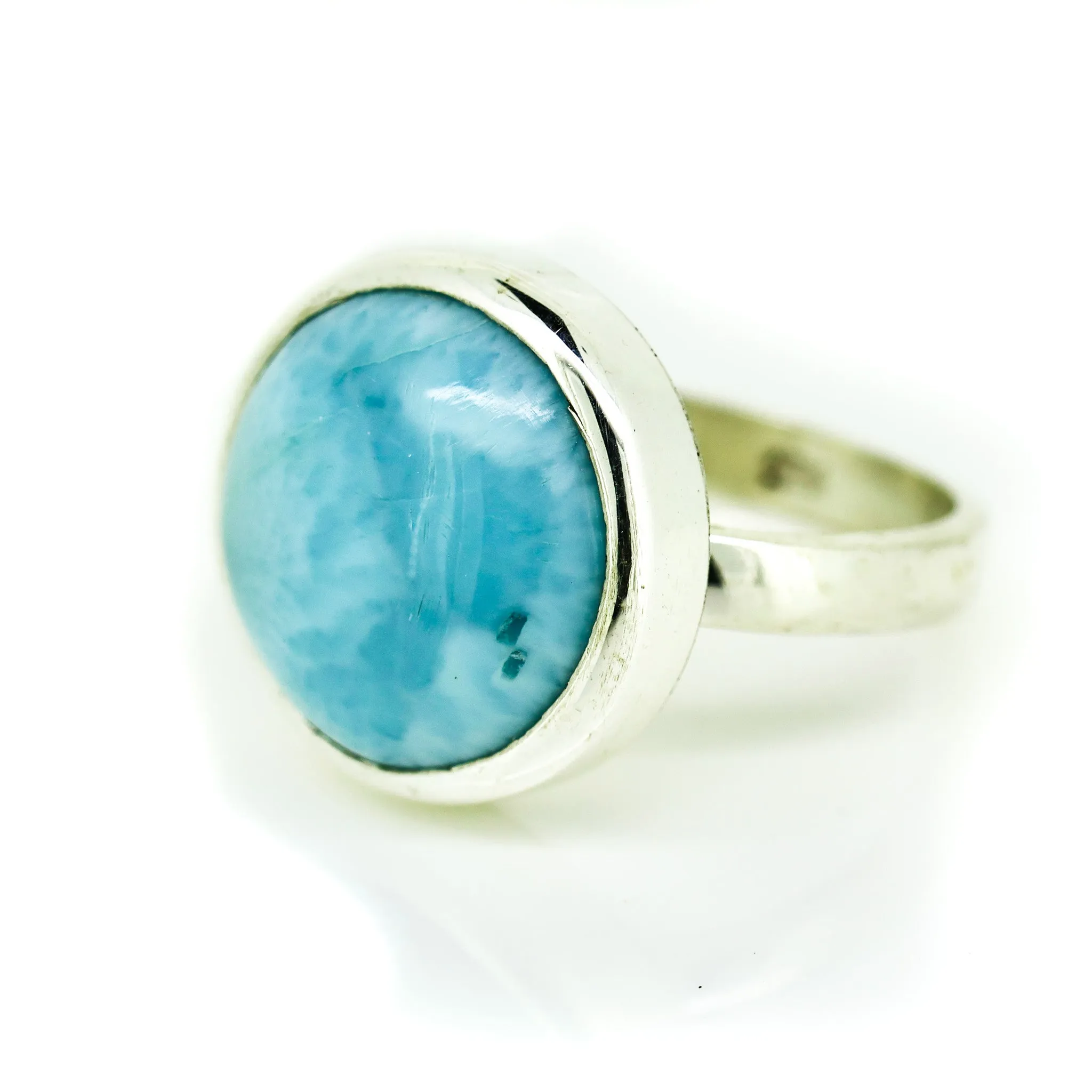 Larimar Ring Round 14mm