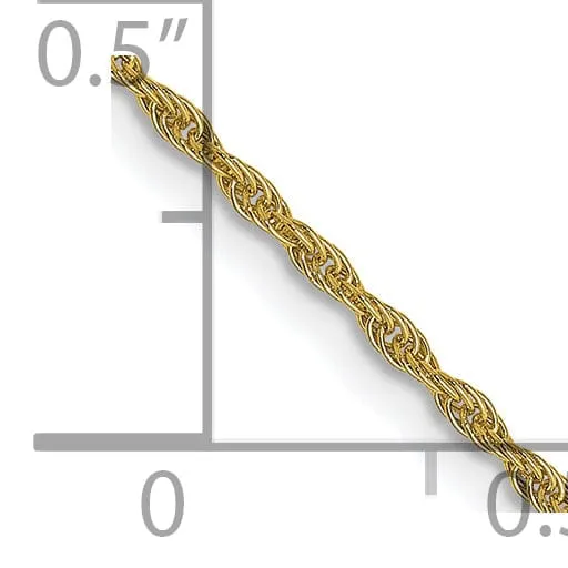 Leslie 10k Yellow Gold 1.2 mm Loose Rope Chain