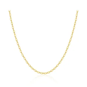 Lock Chain Necklace In Yellow Gold for Women or Men