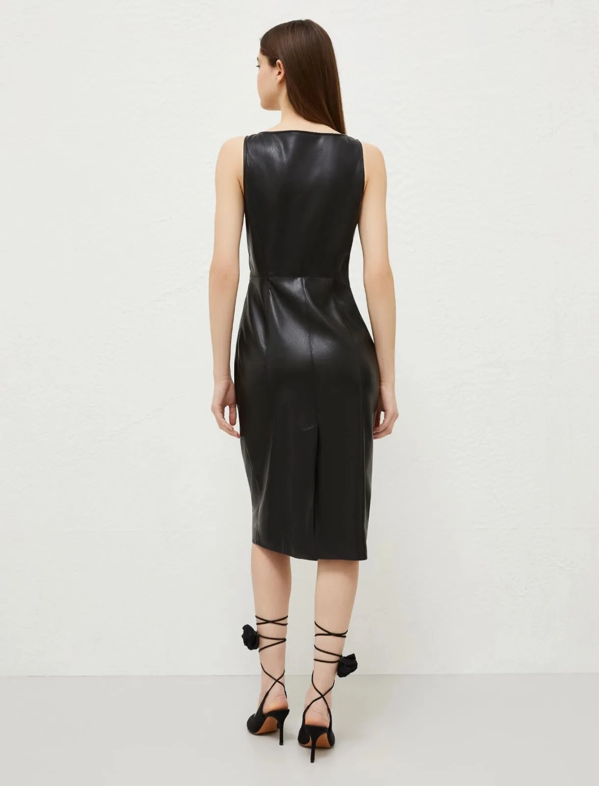 MARELLA Black Leather Dress