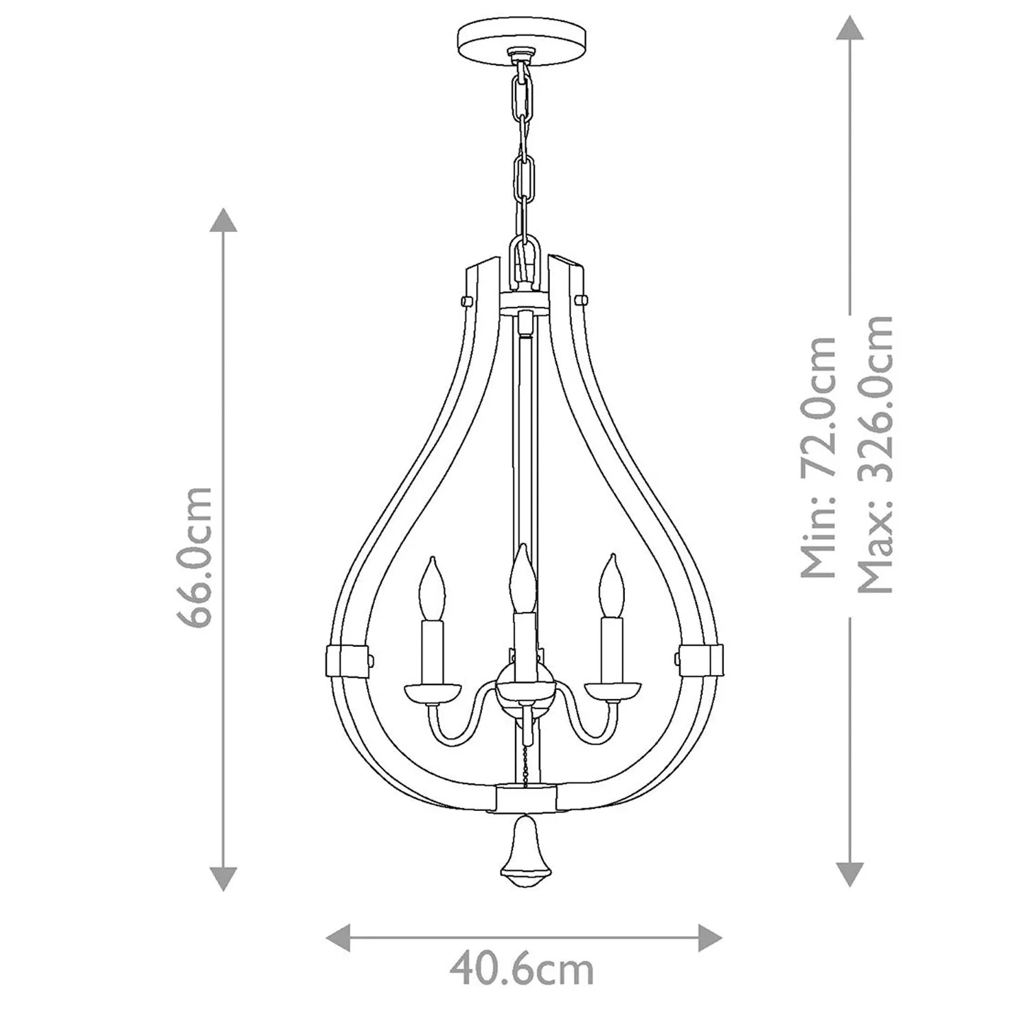 Middlefield 3Lt/5Lt/6Lt Chandelier E14 in Iron Rust Elstead Lighting -ELS.HK-MIDDLEFIELD