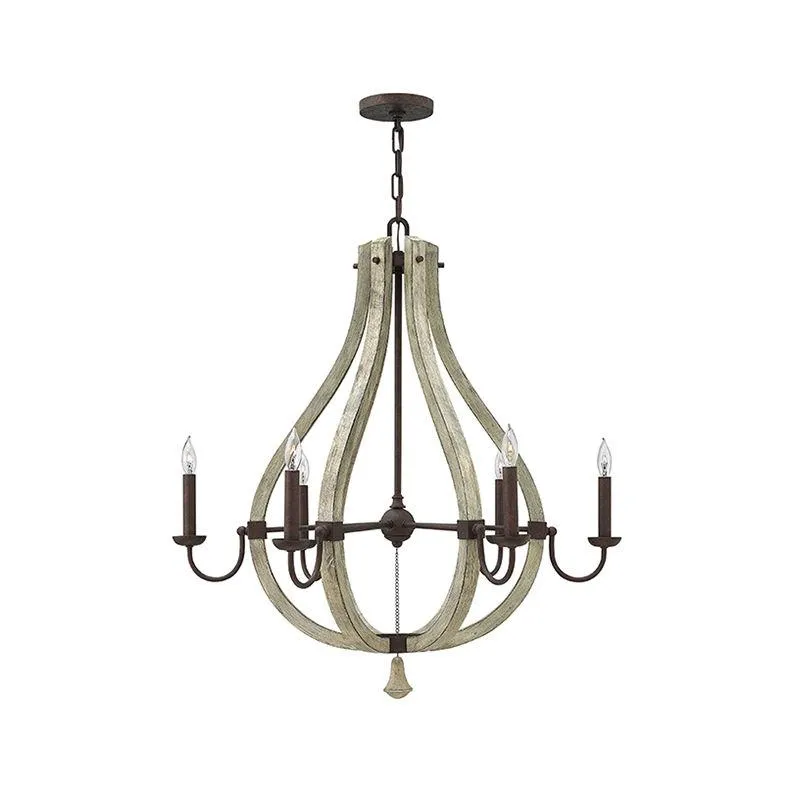 Middlefield 3Lt/5Lt/6Lt Chandelier E14 in Iron Rust Elstead Lighting -ELS.HK-MIDDLEFIELD