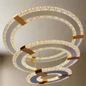 Modern 3 in 1 Ring Chandeliers Pendant Light