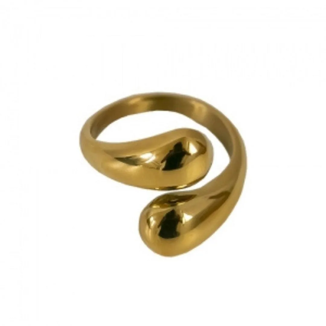 Modern Gold Fluid Ring