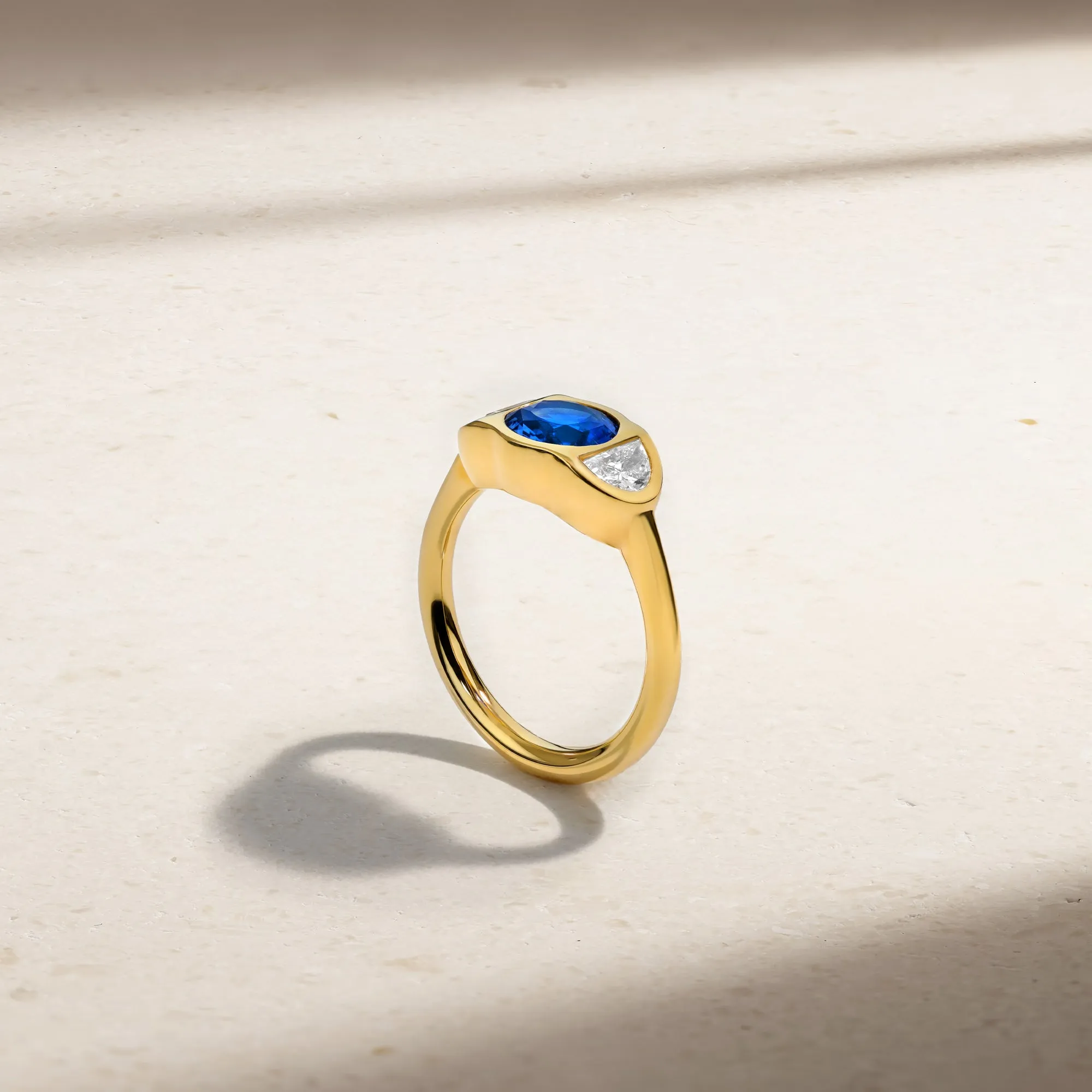 Modern Icon Sapphire and Diamond Ring