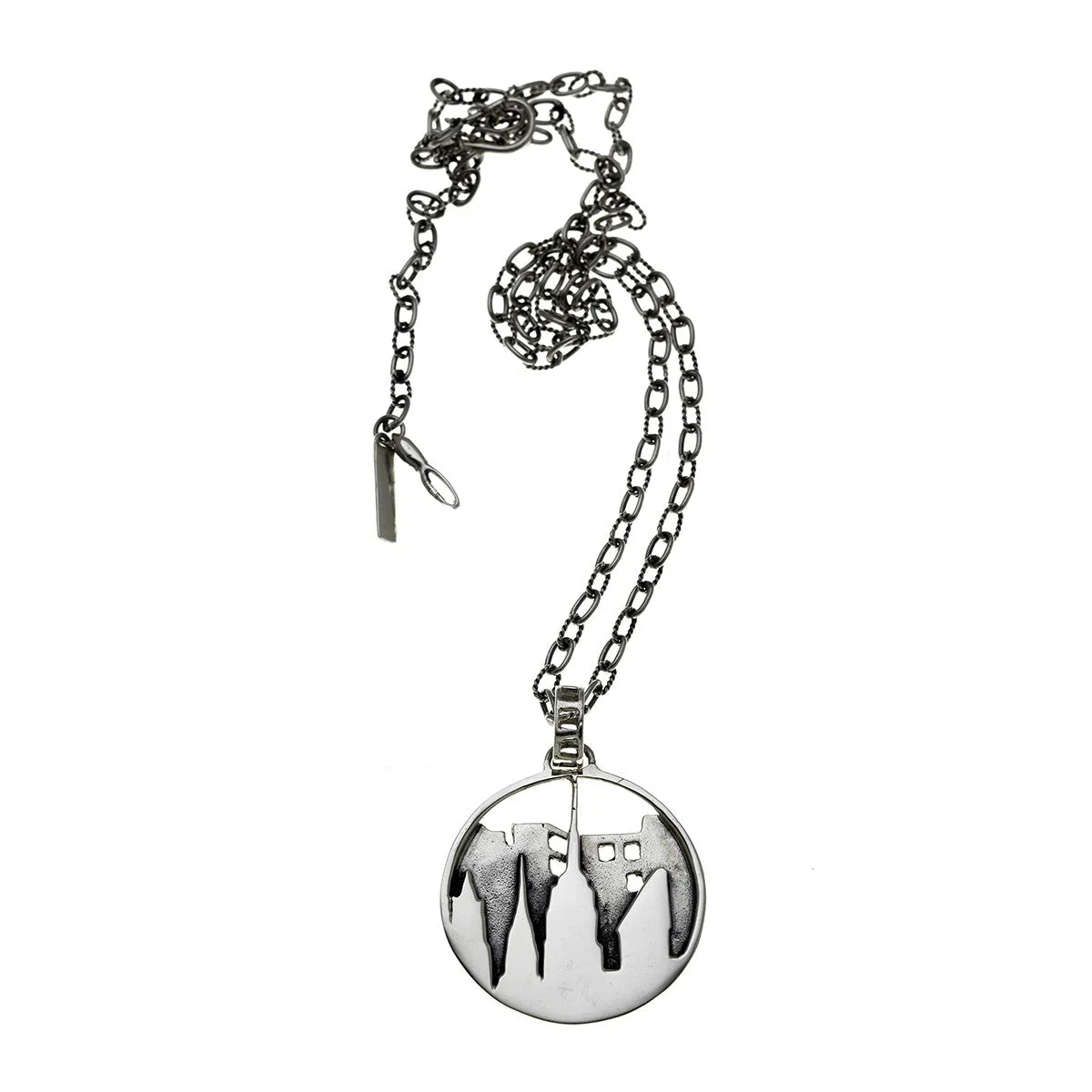 New York City Skyline Sterling Silver Pendant Necklace