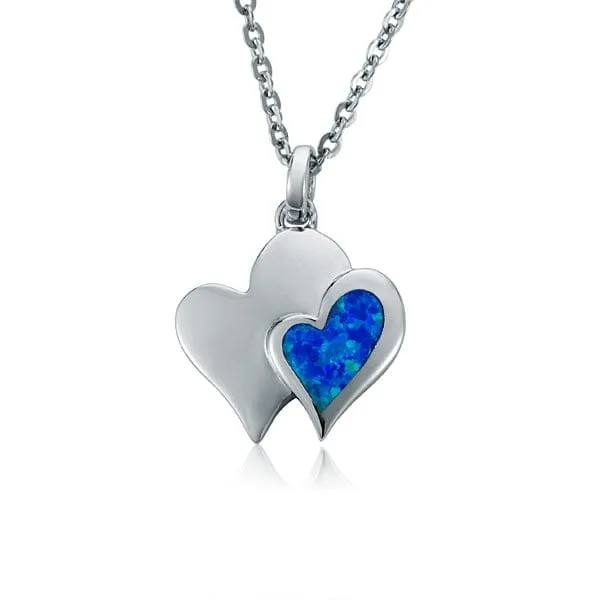 Opal When Hearts Meet Pendant