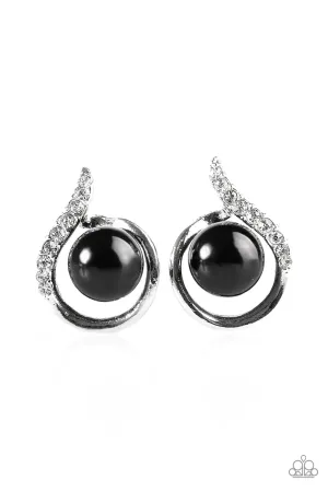 Paparazzi Earring ~ Ballroom Beauty - Black