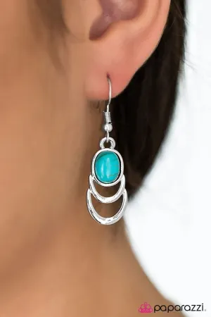 Paparazzi Earring ~ Break New Ground - Blue