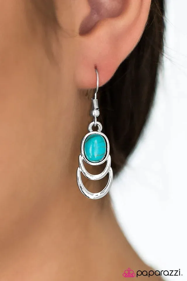 Paparazzi Earring ~ Break New Ground - Blue