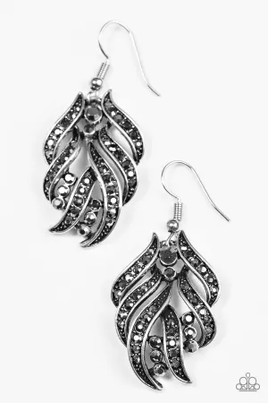 Paparazzi Earring ~ Fan The Flames - Silver