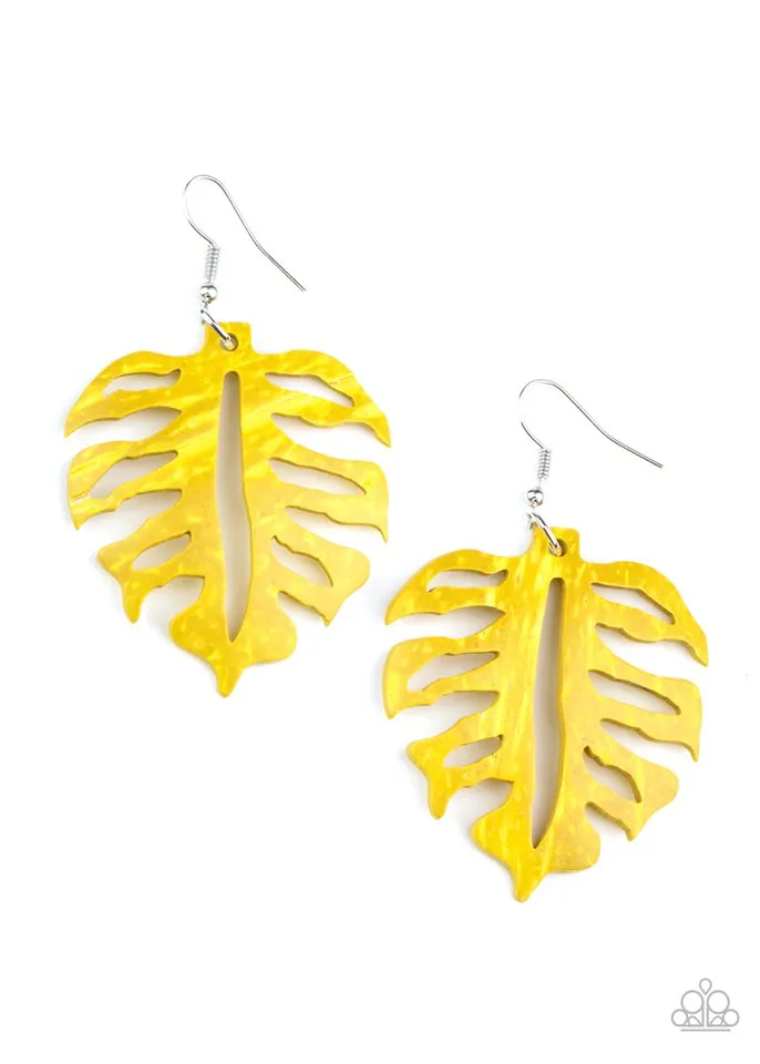 Paparazzi Earring ~ Shake Your PALMS PALMS - Yellow