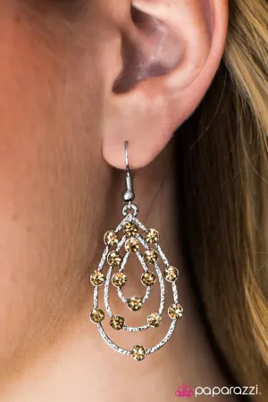 Paparazzi Earring ~ Tempting Tempest - Brown