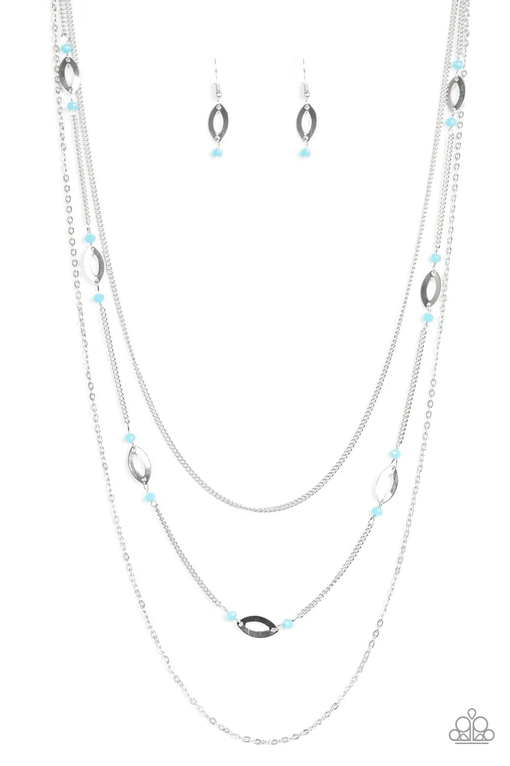 Paparazzi Necklace ~ Afternoon Glow - Blue