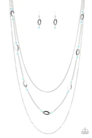 Paparazzi Necklace ~ Afternoon Glow - Blue