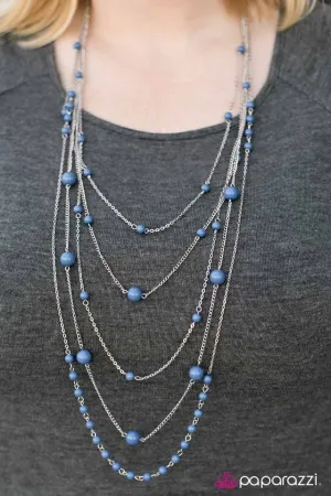 Paparazzi Necklace ~ Cant Stop The Feeling - Blue