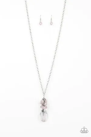 Paparazzi Necklace ~ Crystal Cascade - Pink