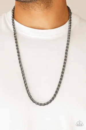 Paparazzi Necklace ~ Go Down Fighting - Black