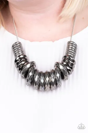 Paparazzi Necklace ~ Haute Hardware - Silver