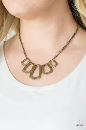 Paparazzi Necklace - Nice FRAMEWORK! - Brass