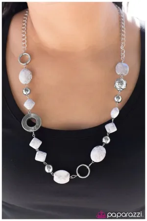 Paparazzi Necklace ~ Oh, Baby! - White