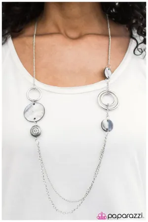 Paparazzi Necklace ~ Sink or Swim - Silver