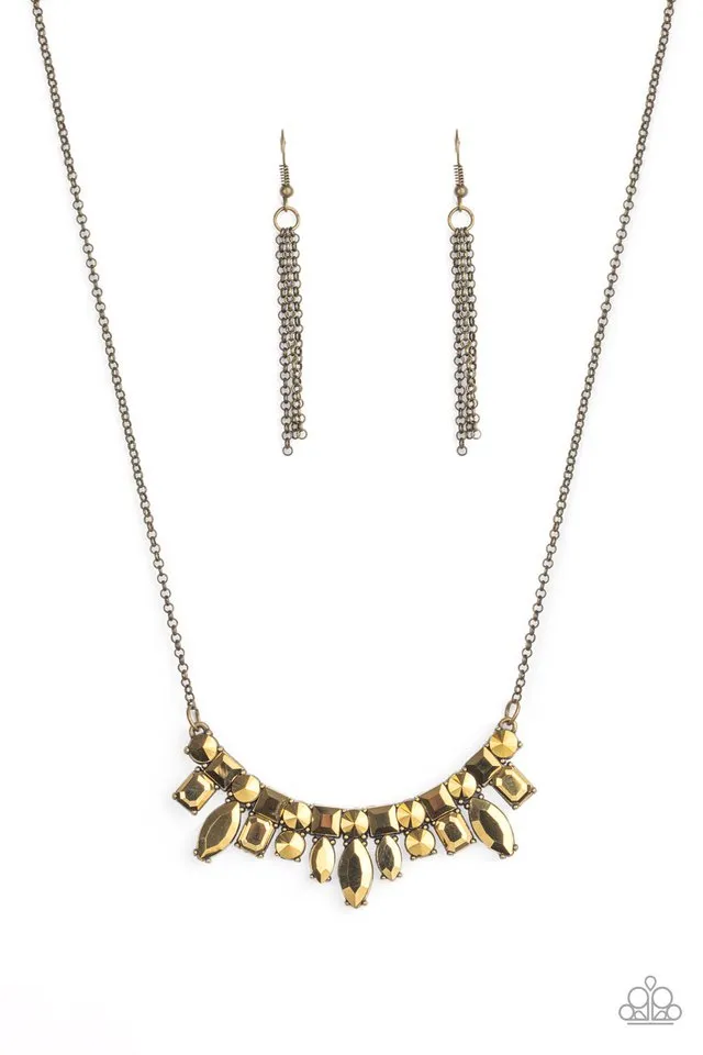 Paparazzi Necklace ~ Wish Upon a ROCK STAR - Brass