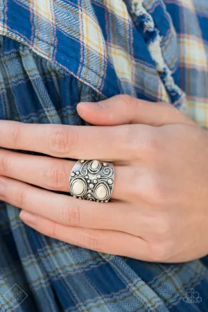 Paparazzi Ring Fashion Fix Jan 2021 ~ Modern Mountain Ranger - White