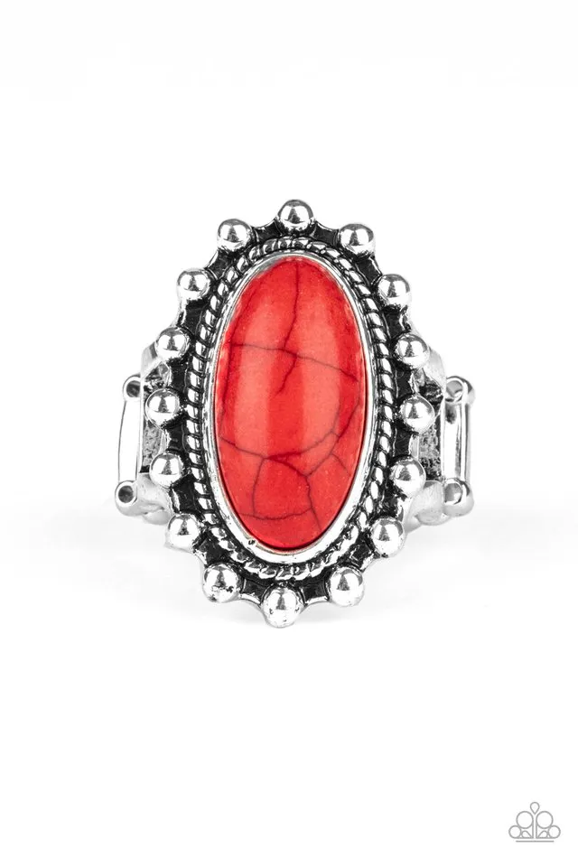 Paparazzi Ring ~ Mineral Movement - Red