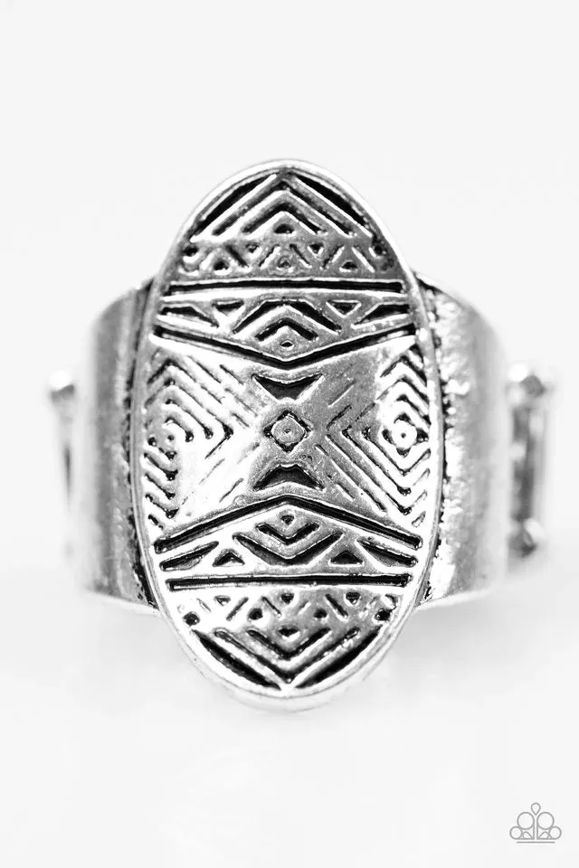 Paparazzi Ring ~ Tiki Tahiti - Silver