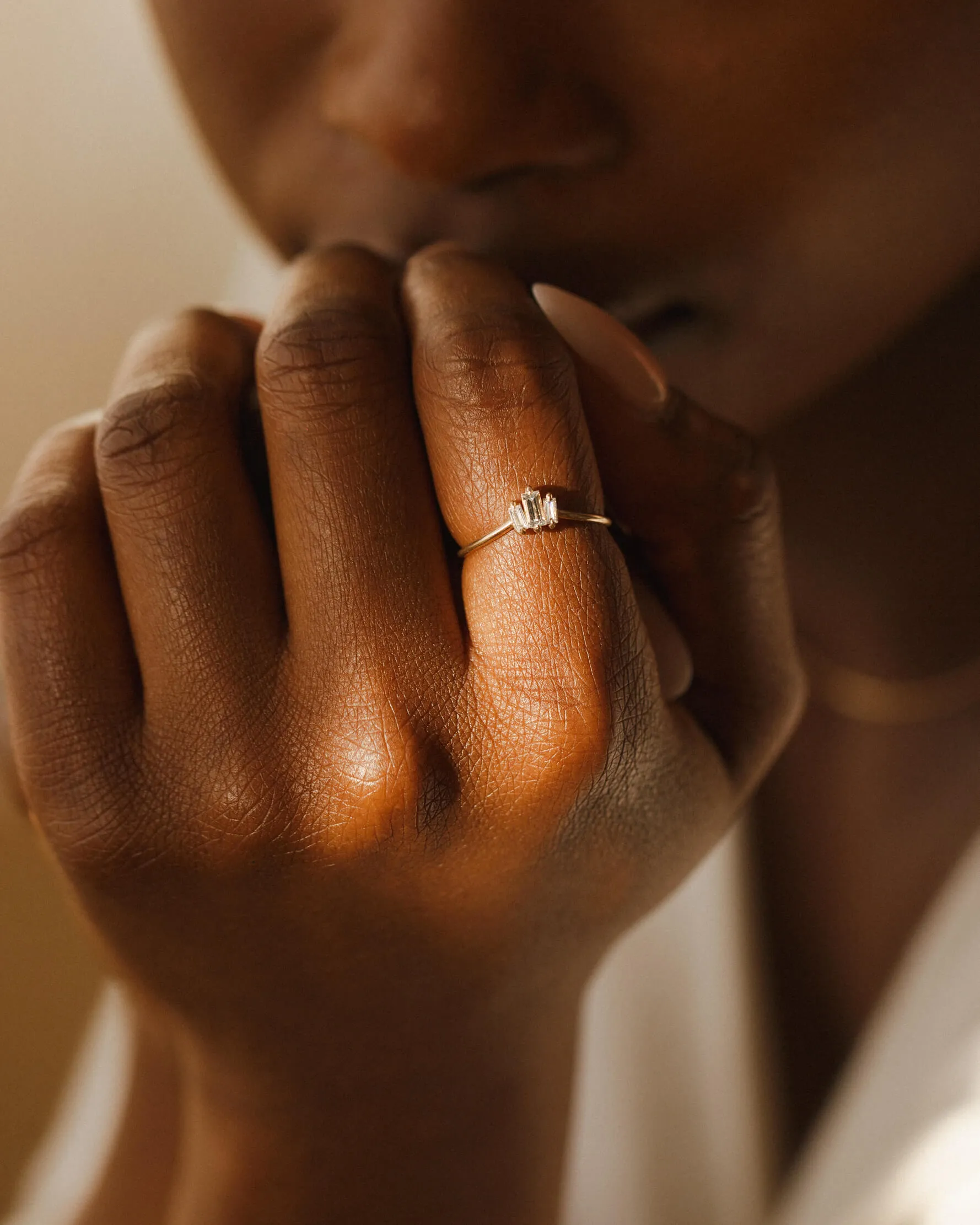 Prisma White Sapphire Ring