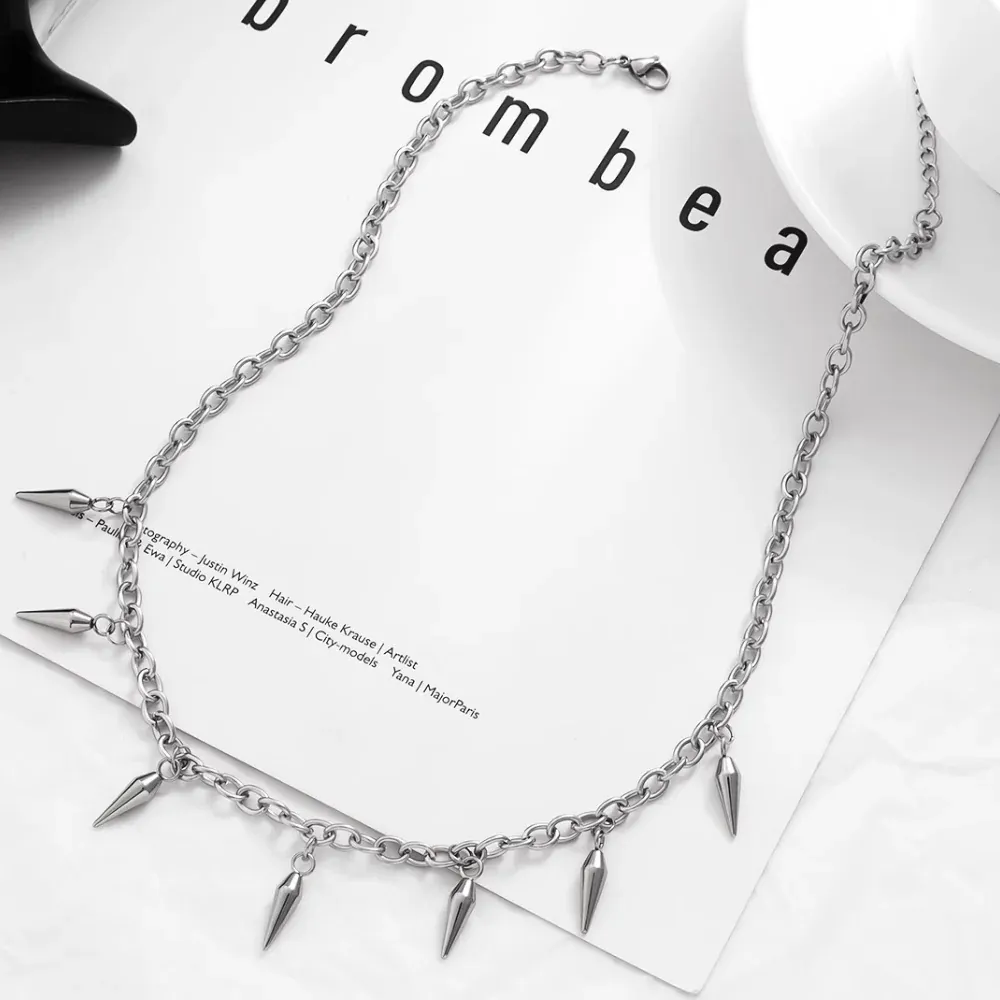 "Punk Tassel Rivet" Necklaces