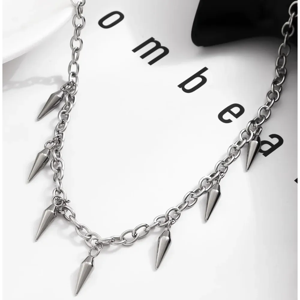 "Punk Tassel Rivet" Necklaces