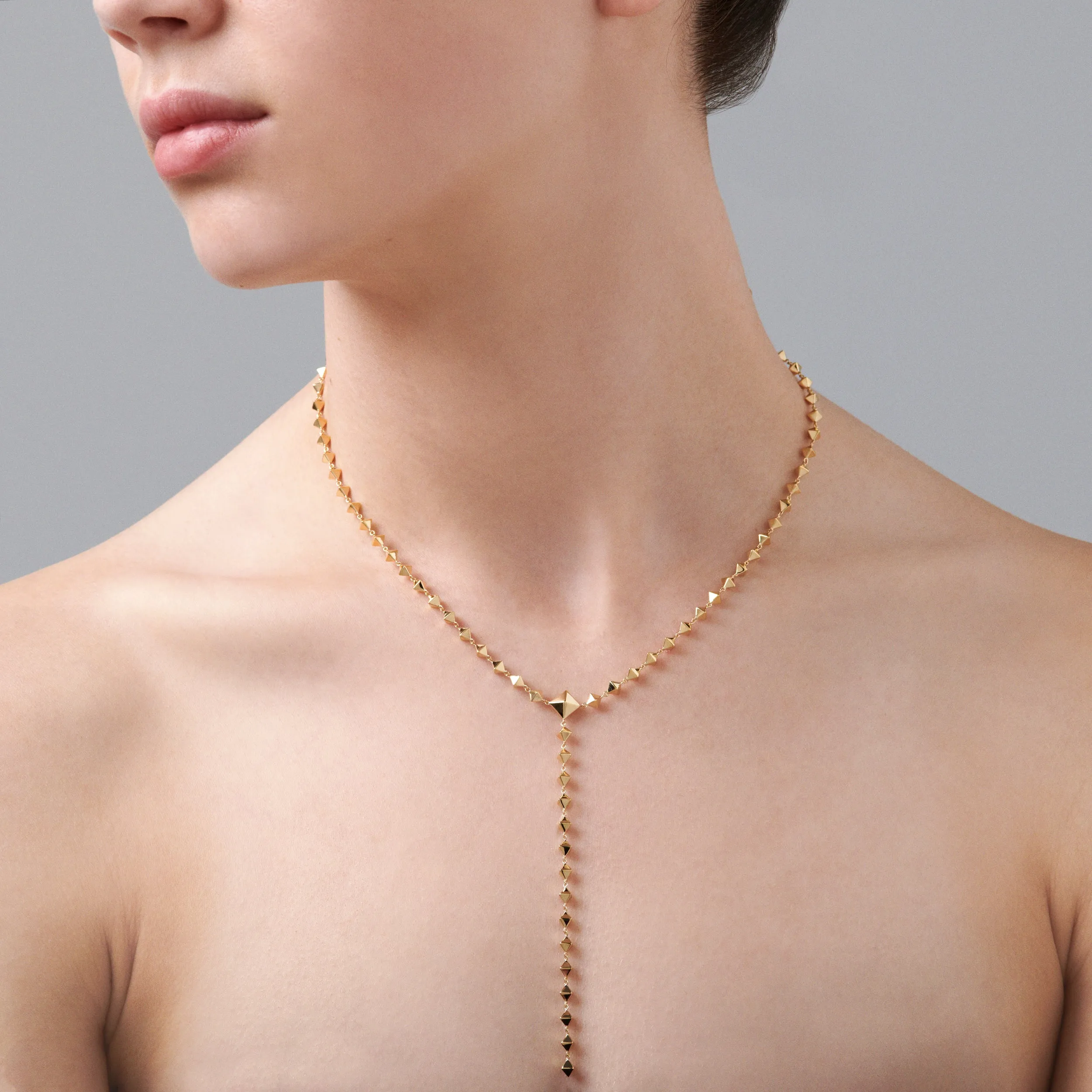 R.08® Matrix Lariat Necklace | 18K Yellow Gold