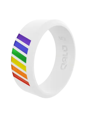 Rainbow Pride Flag Modern Silicone Ring