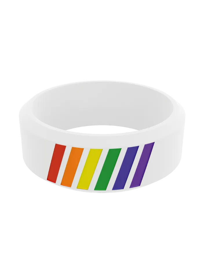 Rainbow Pride Flag Modern Silicone Ring