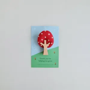 Red Strawberry Tree Brooch