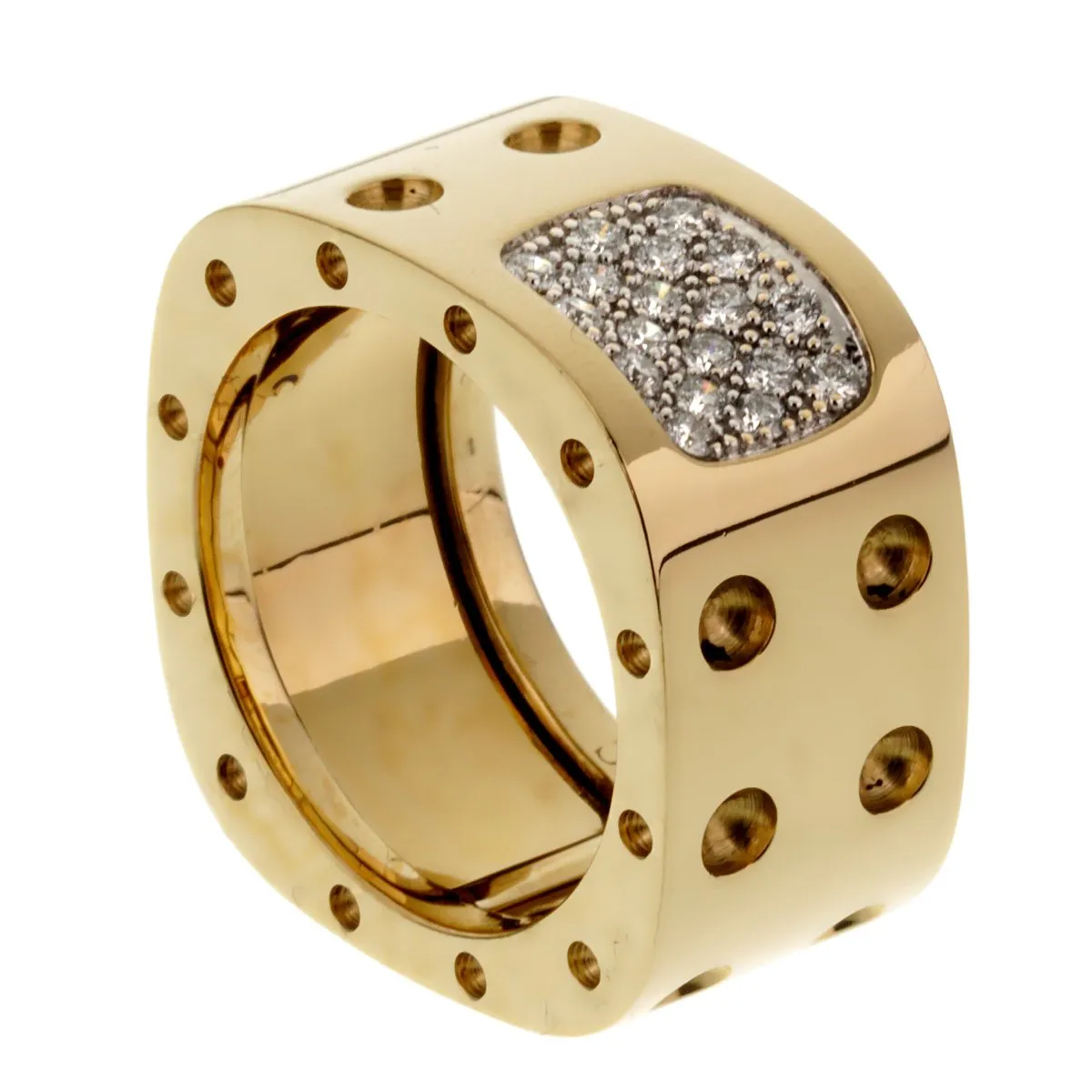 Roberto Coin Pois Moi Diamond Yellow Gold Ring