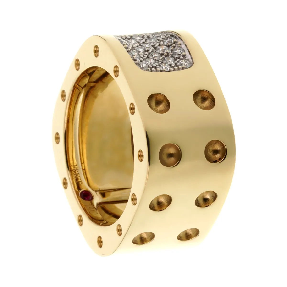 Roberto Coin Pois Moi Diamond Yellow Gold Ring