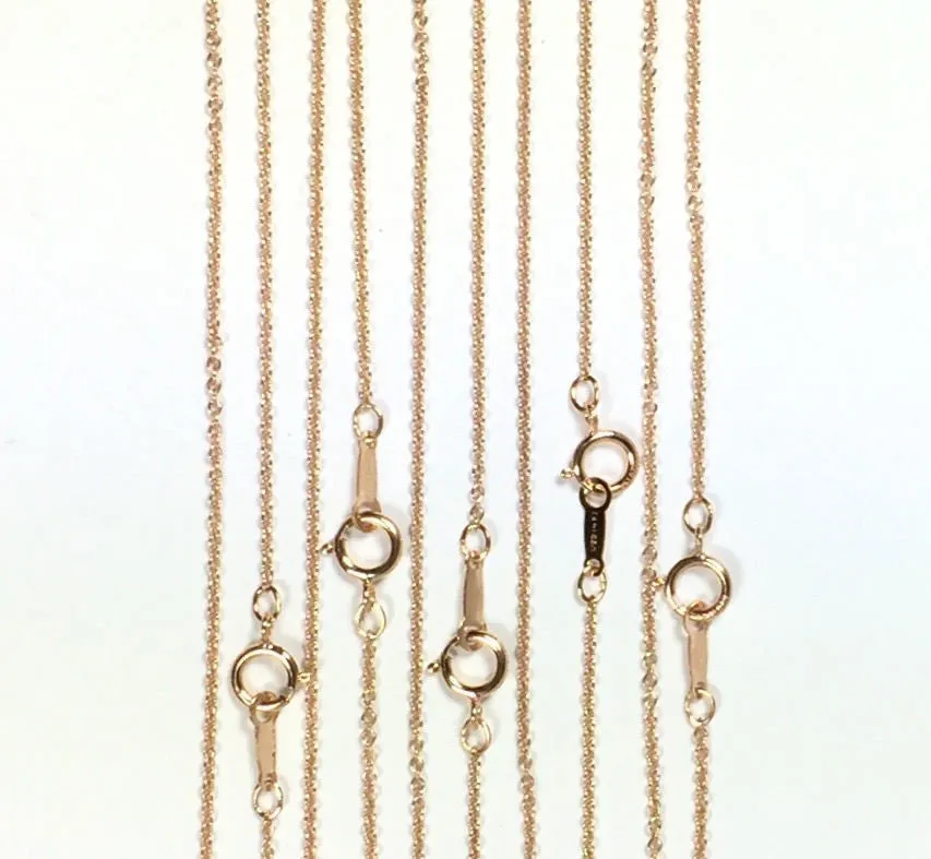 Rosegold filled 14k, minimalist chain, bridesmaid gift, Rose gold, 1 mm fine cable, 18 inches, spring clasp, sturdy construction, 5 pack