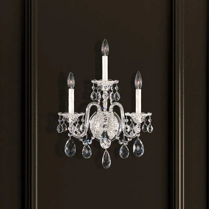 Schonbek 2992 Sterling 3-lt 21" Tall Wall Sconce