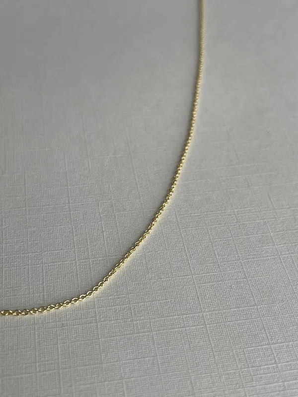 Second Aura Dainty Cable Necklace (Gold or Silver)