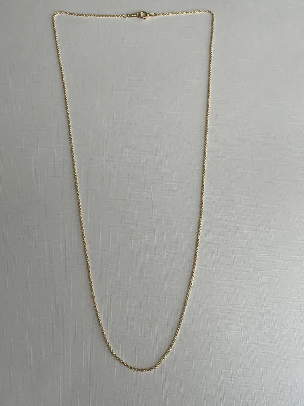 Second Aura Dainty Cable Necklace (Gold or Silver)