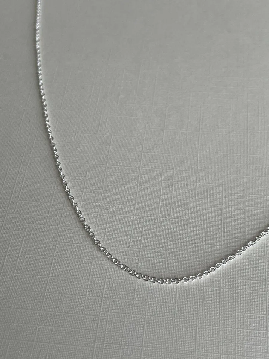 Second Aura Dainty Cable Necklace (Gold or Silver)