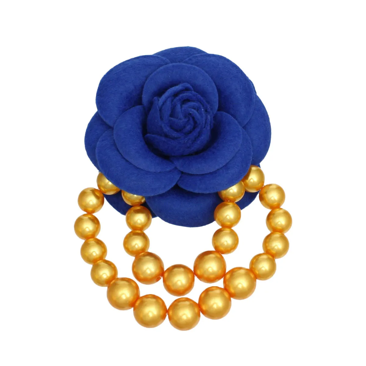 SGRHO Sorority Blue Flower Draped Pearls Brooch